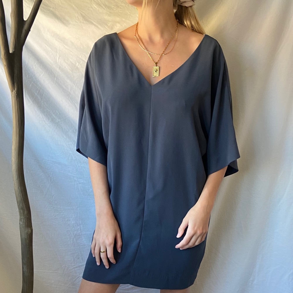 Blue shift dress